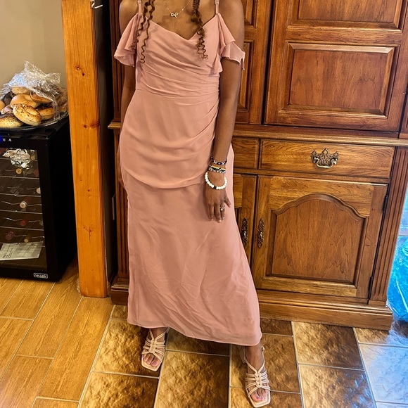 Azazie Emeralda Dusty Rose Bridesmaid Dress - Picture 9 of 11